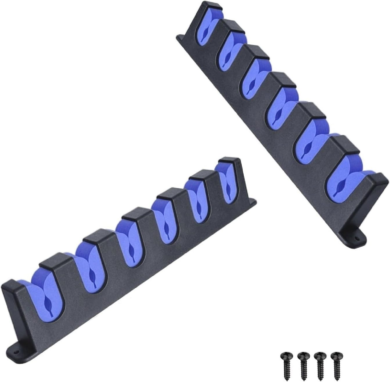 Hysgscwd 1 Pair Horizontal Fishing Rod Holder Wall Mount, 6 Rod Fishing Pole Holder, Fishing Rod Storage Fixed Stand, Wall-Mounted Fishing Rod Rack, Fishing Rod Storage Rack for Garage, Boat, Kayak image number 1