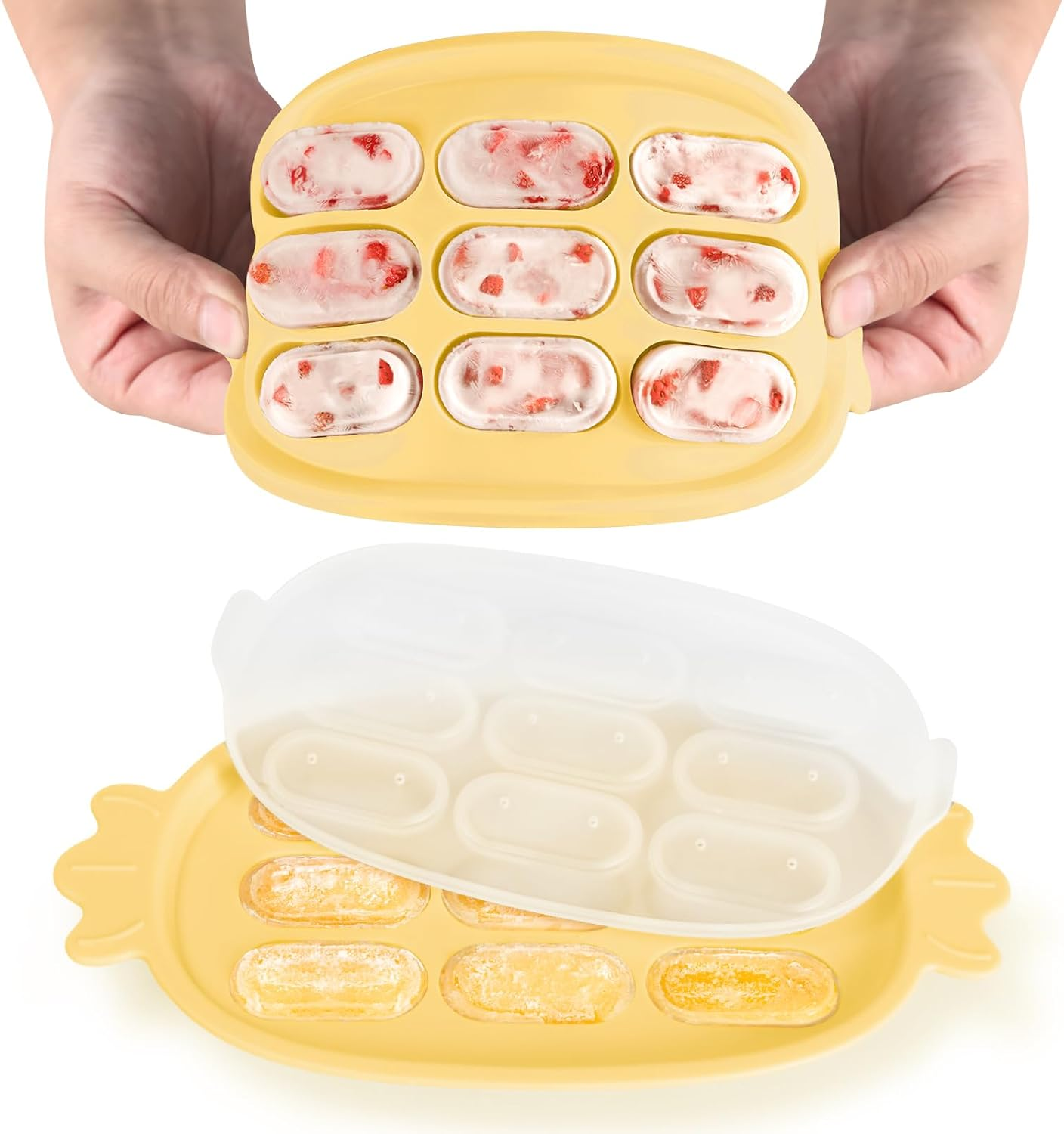 Haakaa Baby Popsicle Mold - Baby Food Maker & Breastmilk Teething Freezer Tray - BPA Free Silicone-Green