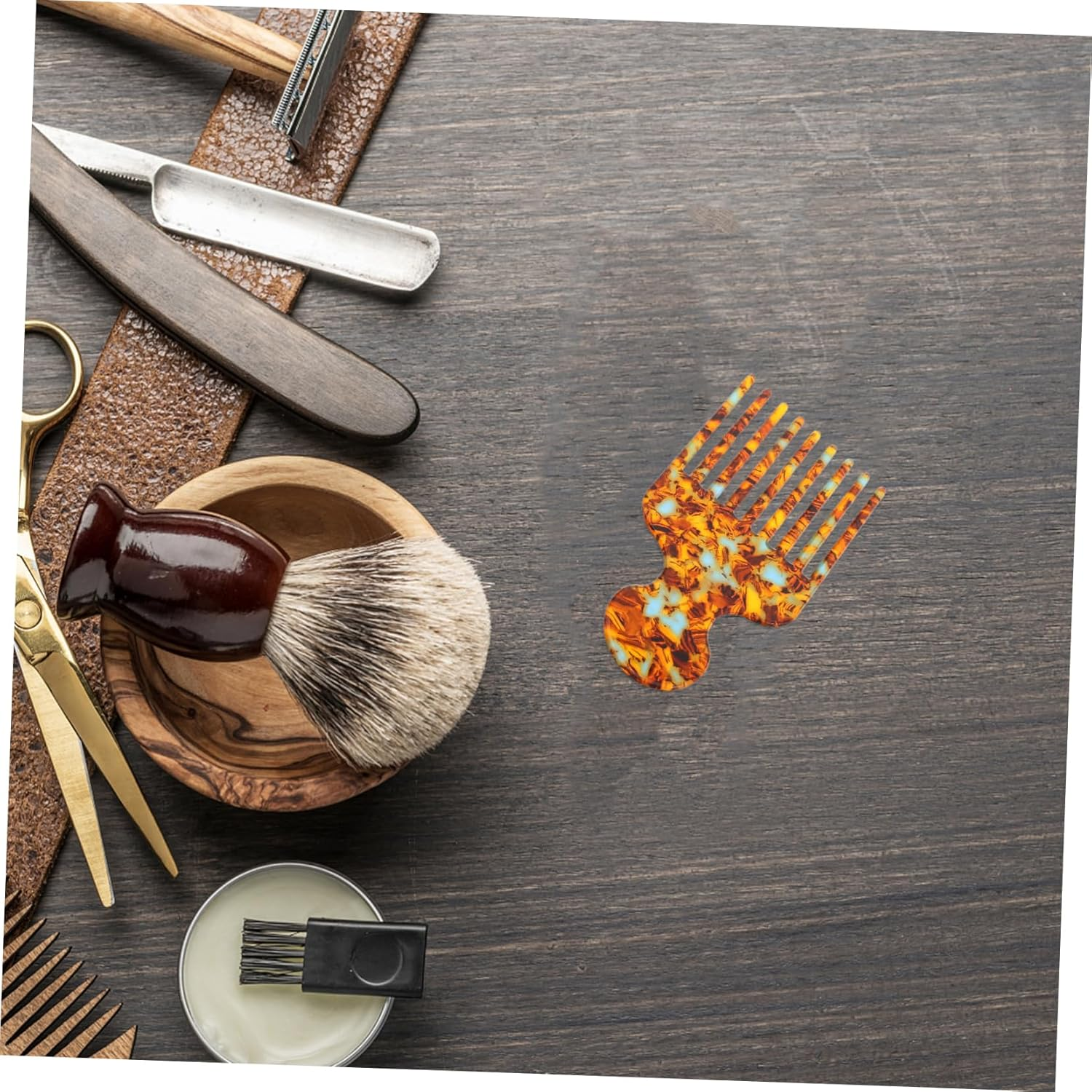 WEKADRIN 2Pcs Vibrant Acetate Hair Stylist Comb with Fine Teeth for Precision Styling Detangling and Sectioning Braids Wigs Curly American African Hair Lightweight Portable Design image number 2