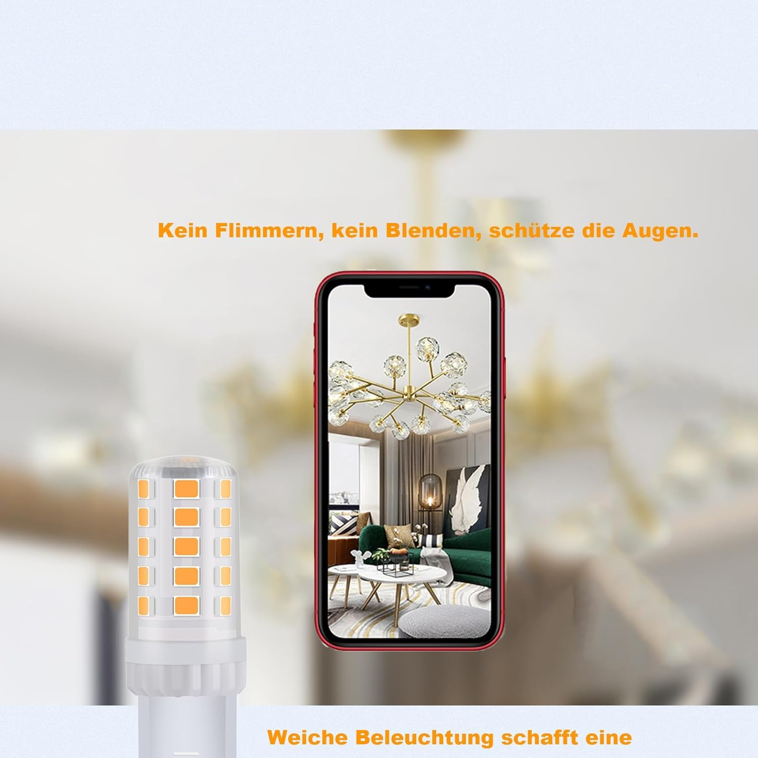 Ziefgn LED Bulb G9 Socket, Warm White (2700 K), Replacement for Conventional 40 W Bulbs, 220-240 V, Energy-Saving Small Bulb, Not Dimmable, Pack of 6 image number 3