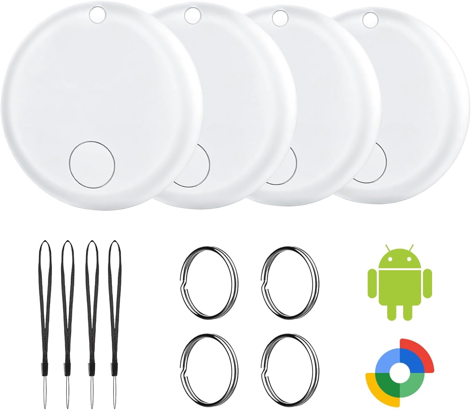 Ixtra Air Tags for Android, Bluetooth Smart Tags for Android (NOT for Ios or Huawei), Luggage Tracker Works with Google Find My Device App, Key Finders Item Locator for Keys, Wallets,Suitcases,Pet