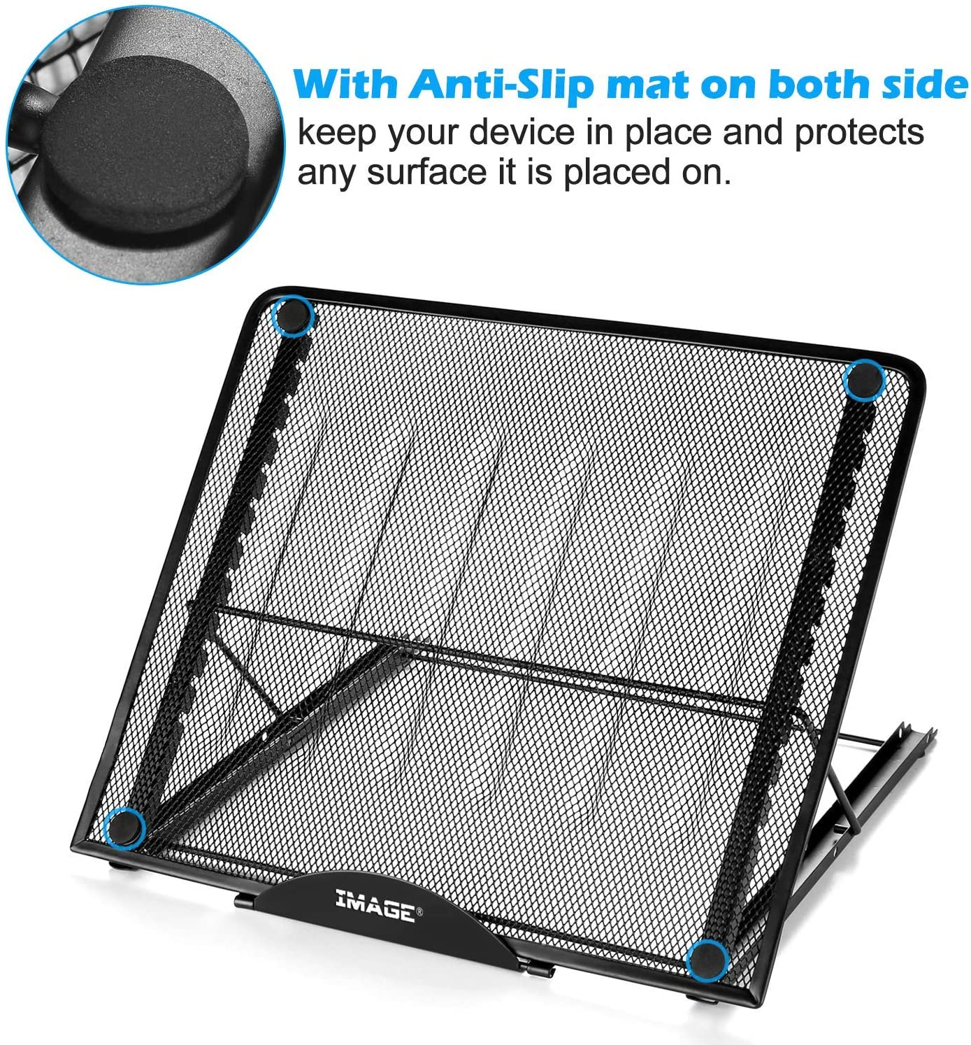 IMAGE Large Version Stand Ventilated Adjustable Light Box Laptop Pad Stand, Multifunction (12 Angles) Skidding Prevented Tracing Holder for Agptek/Huion A3 A4 LED Tracing Light Pad & Diamond Painting