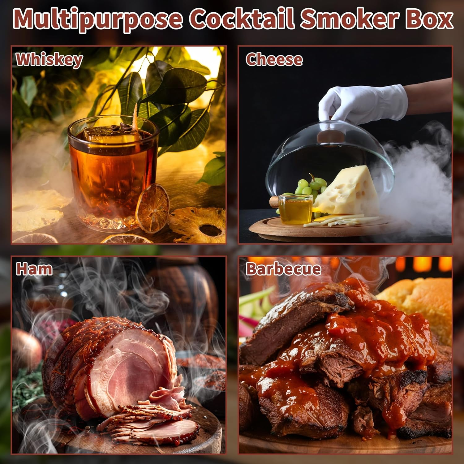 Orionstar Cocktail Smoker Kit with Torch, Food Tray and Wood Chips (Apple & Cherry), Whiskey Smoker Infuser Kit, Old Fashioned Drink Smoker Kit, Bourbon Whiskey Gifts for Men (Without Butane and Cup) image number 3