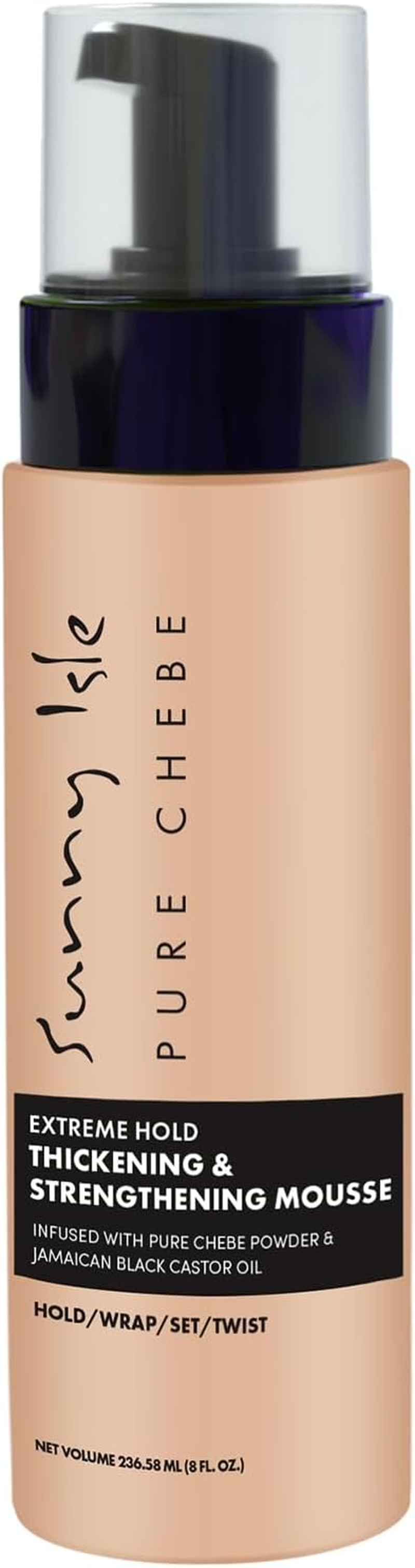 Sunny Isle Pure Chebe Extreme Hold Thickening & Strengthening Mousse 8Oz | Hold, Wrap, Set, Twist | Infused with African Chebe Powder and Jamaican Black Castor Oil image number 3