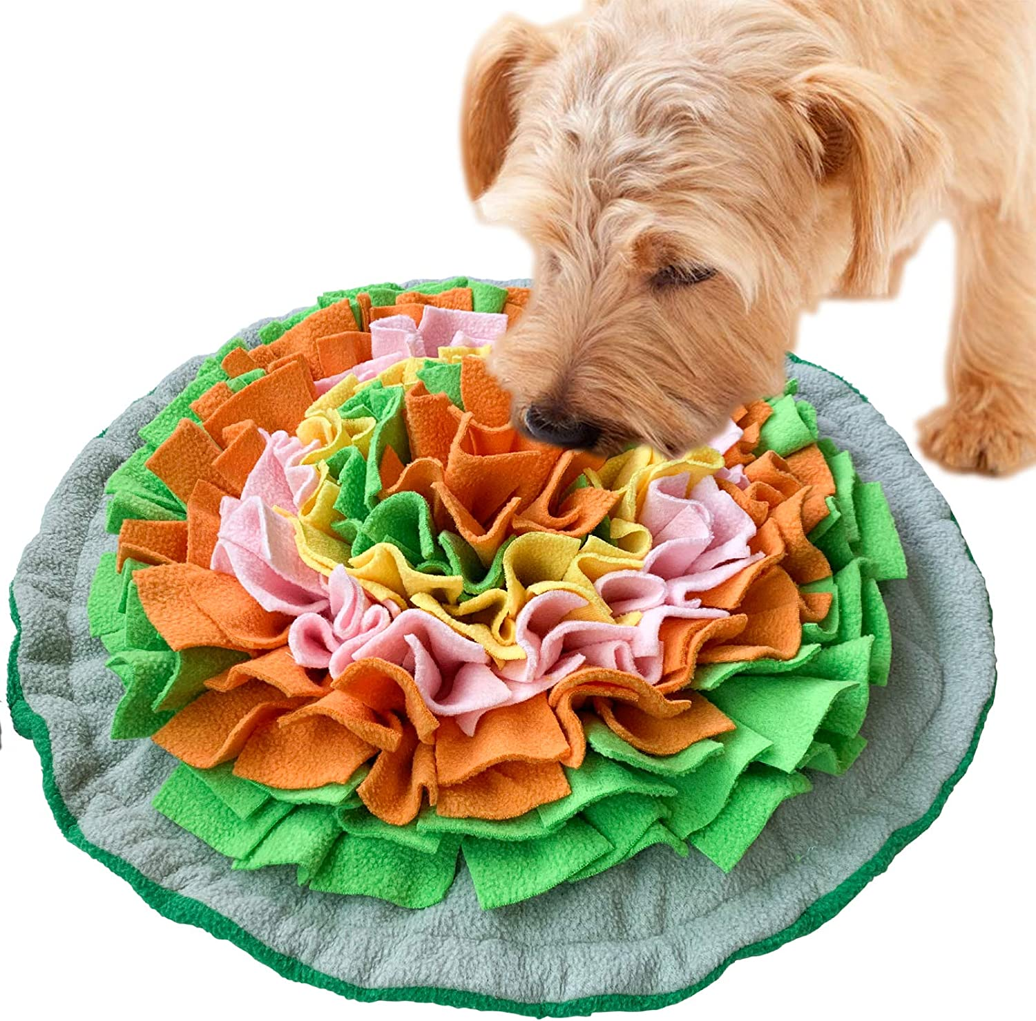 SCHITEC Snuffle Mat for Dogs, Interactive Foraging Puzzle Blanket, Nosework Feeding Bowl Sniffing Pad for Cats Puppies Small Medium Pets image number 4
