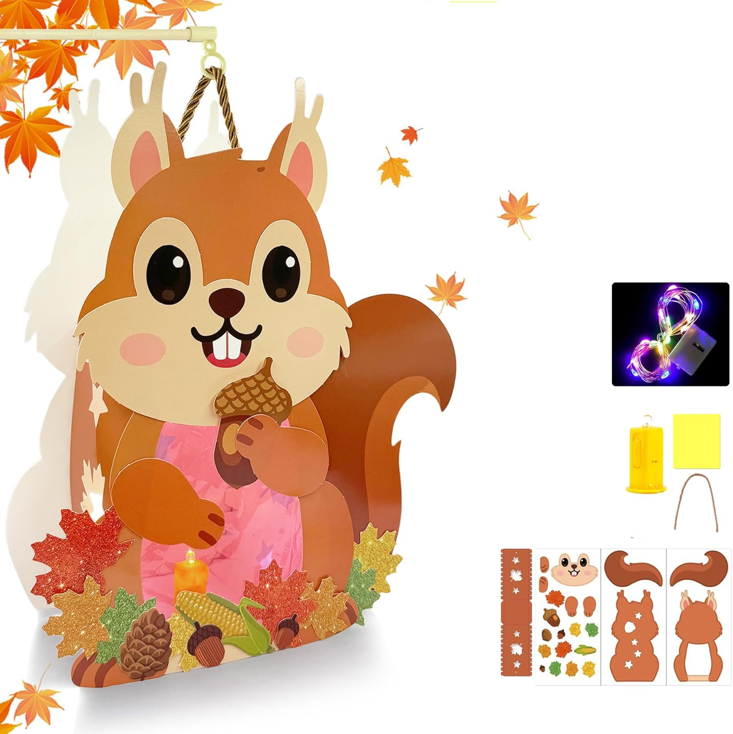 Sunshine Smile Children'S Lantern Craft Set, Saint Martin Lanterns with LED, Autumn Lanterns for DIY Crafts for Decoration, DIY Creative Set Gift Boys Girls Saint Martin image number 2