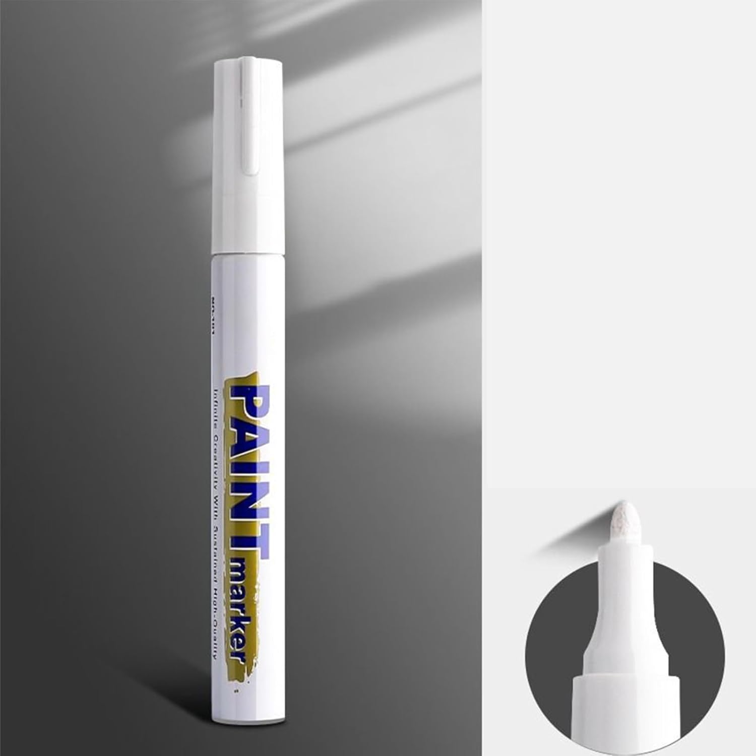 Car Touch up Paint Pen | Vehicle Swirl Removal Pencil - Waterproof Scratch Renew Pen for Buffing Rubbing Polishing Detailing Paint Correction Automotive Restoration - White image number 4