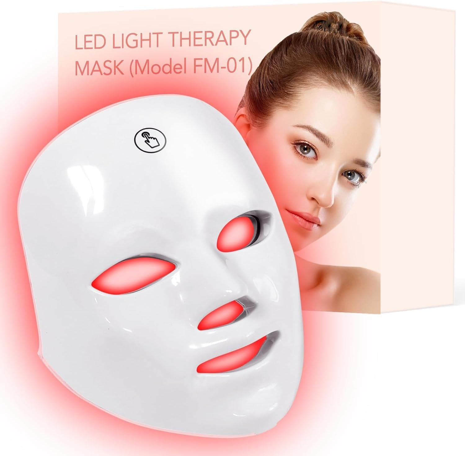 Led Face Mask - 7 Color Photon Facial Mask for Skin Care, Red Light Mask for Glowing Skin, Home Face Lifting Skin Rejuvenation Beauty Mask image number 5