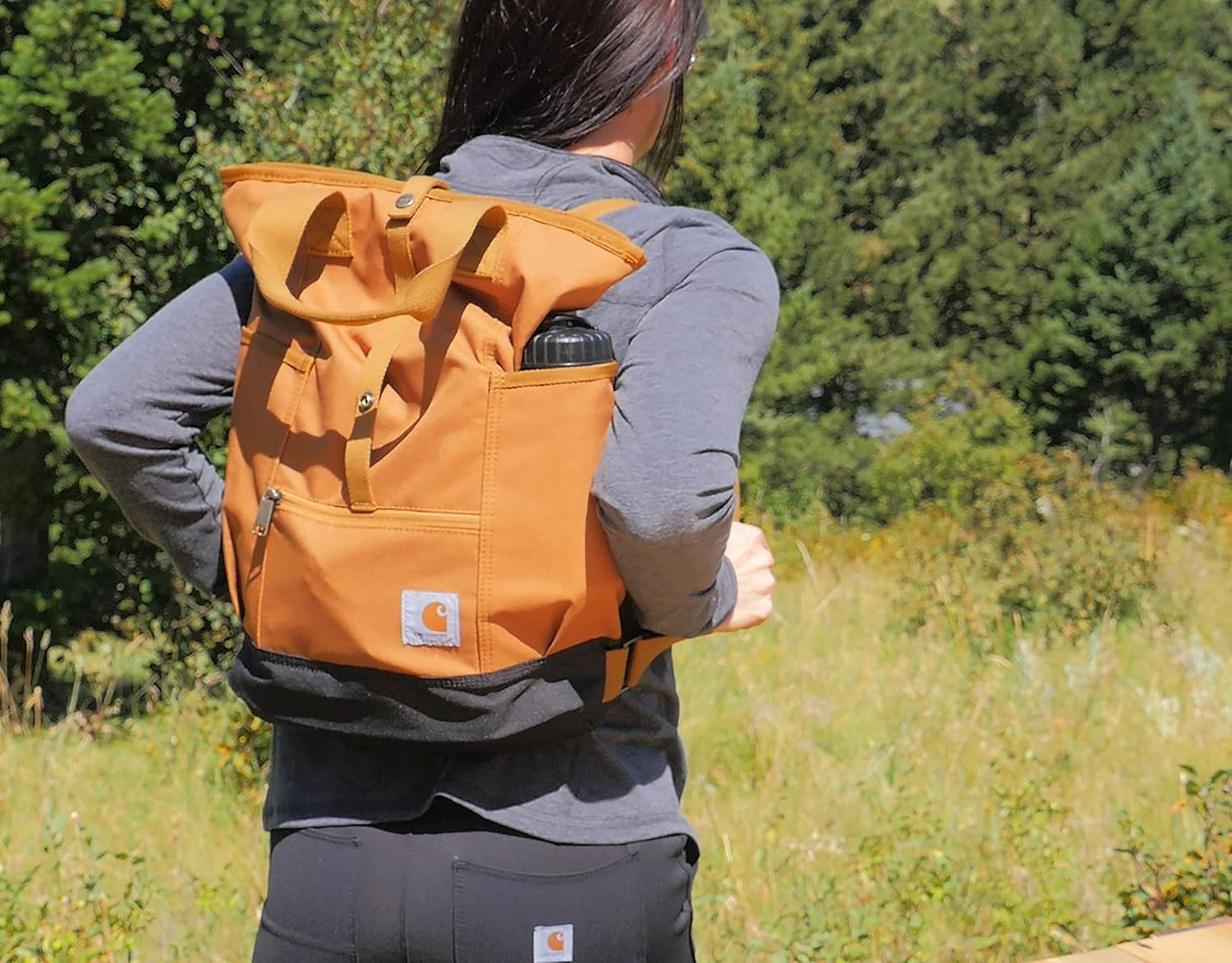 Carhartt Legacy Women'S Hybrid Convertible Backpack Tote Bag, Grey, One Size, Legacy Women'S Hybrid Convertible Backpack Tote Bag