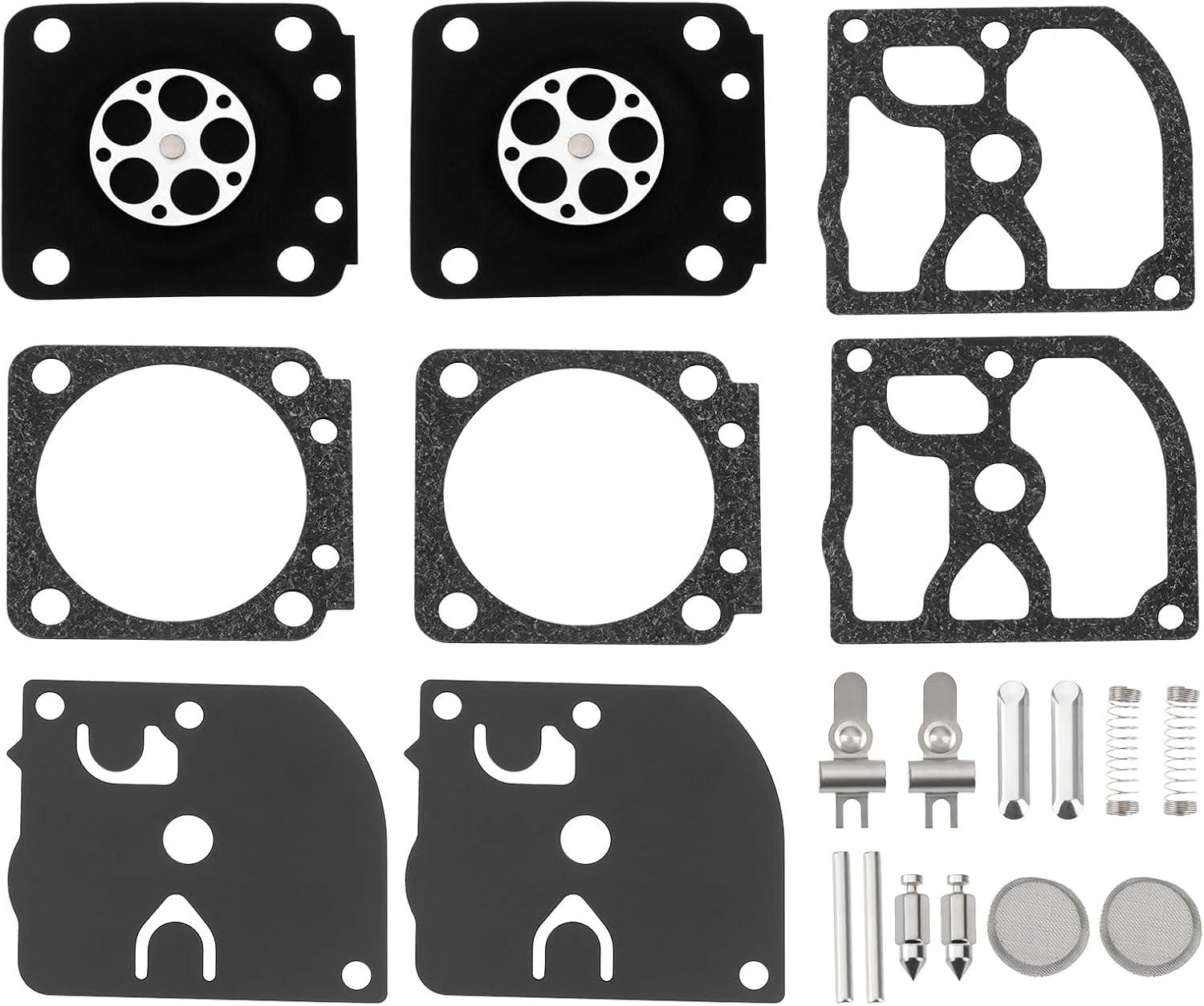 2 Set Carburetor Carb Repair Rebuild Kit Compatible with ZAMA RB-129 C1M-W26 C1M-W26A C1M-W26B C1M-W26C C1M-W47 Compatible with Poulan Pro image number 5