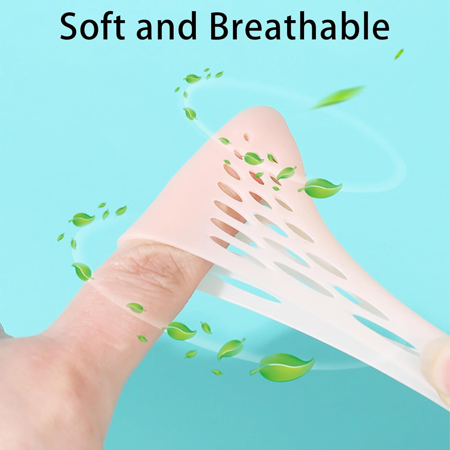 12PCS Gel Toe Caps Set 3 Sizes Breathable Toe Protectors Sleeve Bunion Pads Cushion Big Toe Guards Silicone Toe Covers for Ingrown Toenails Corns Calluses Blisters Protection (Beige, S+M+L) image number 3