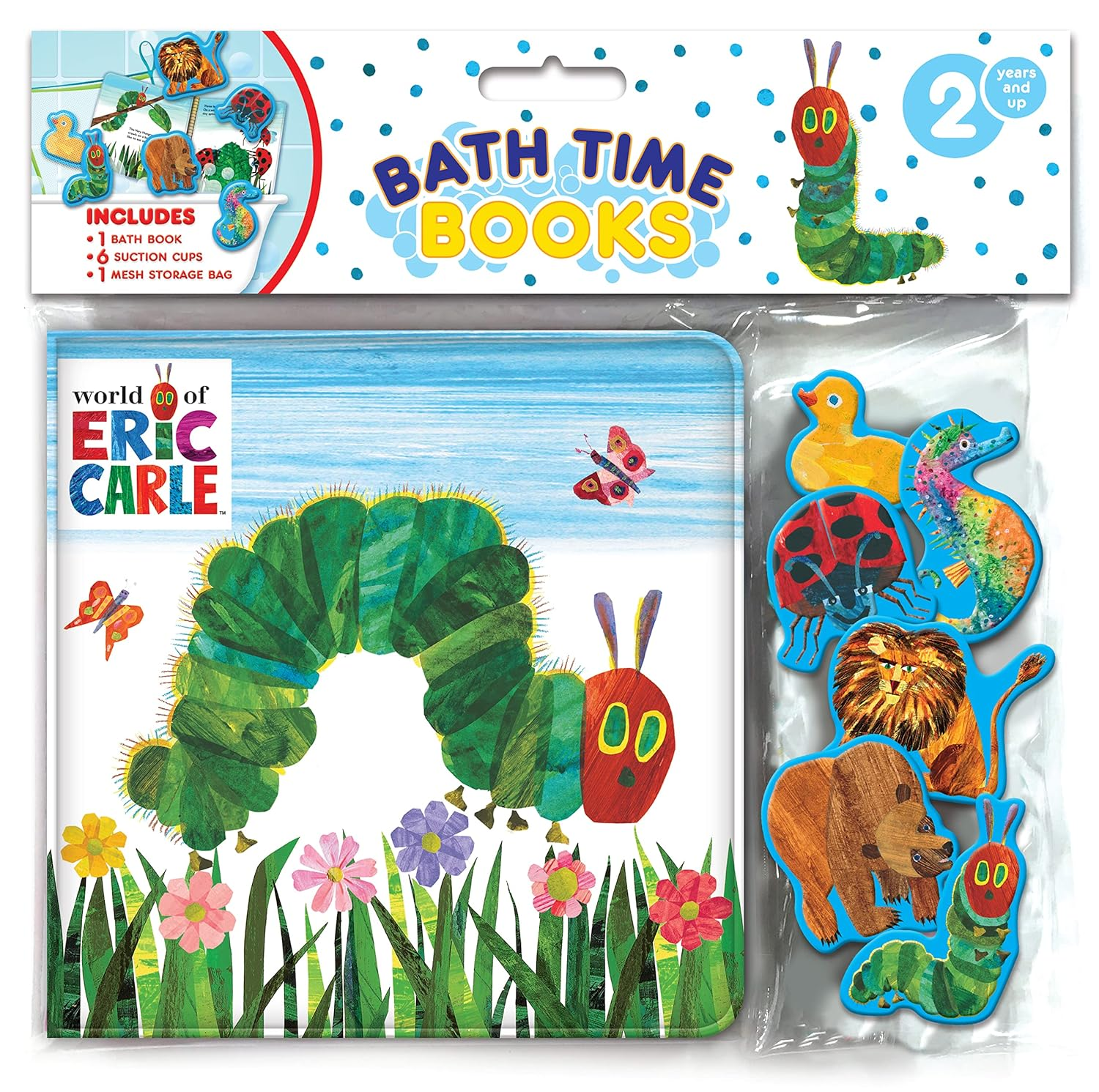 The World of Eric Carle Bath Time Books - Activity Books for Kids, Bath Book, 6 Padded Suction Cups, 1 Mesh Bag: with Suction Cups and Mesh Bag image number 3