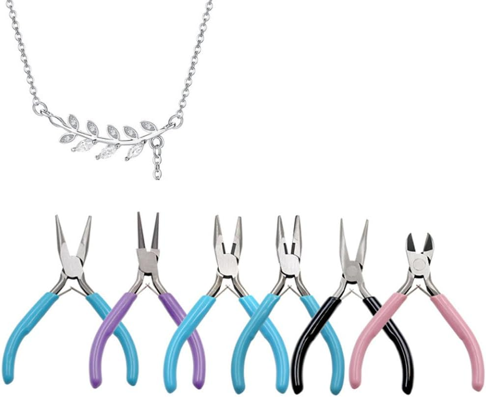 Armastuse 6 Pcs Jewelry Making Pliers Tools with Needle Nose Pliers/Chain Nose Pliers, round Nose Pliers and Wire Cutter for Jewelry Repair, Wire Wrapping, Crafts and Jewelry Making Suppli image number 2
