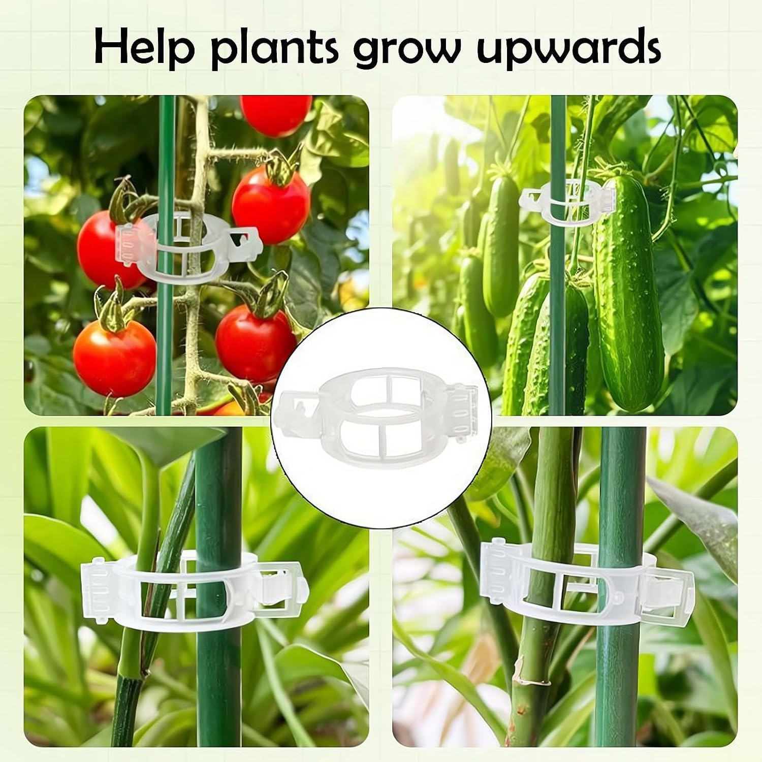 97Pcs Garden Stakes Set with 38 Fiberglass Plant Supports & 59 Accessories for Tomato, Vegetables, Climbing Vines - 4Ft/5Ft/6Ft/7Ft DIY Stakes for Indoor & Outdoor Gardening Supplies image number 1