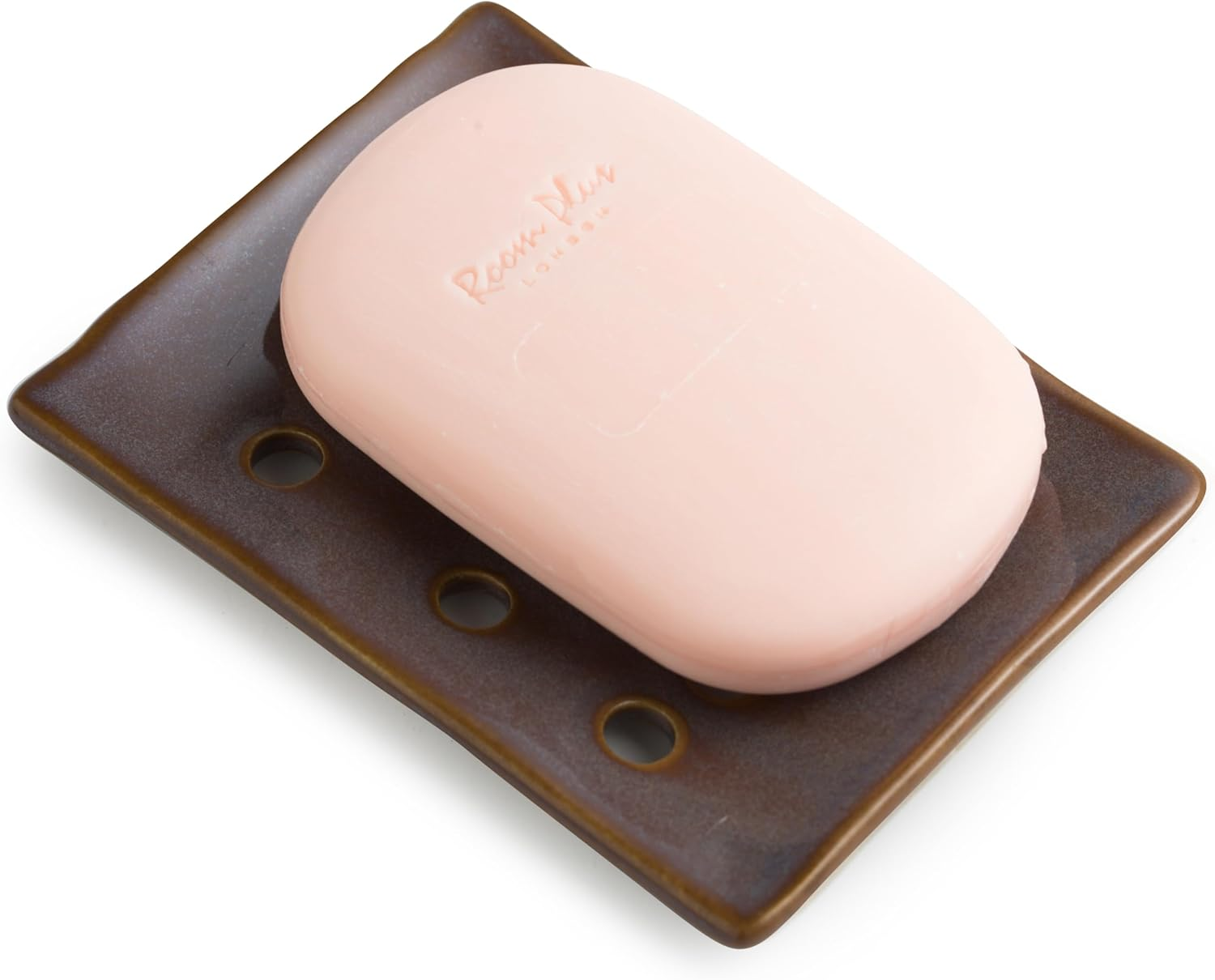 Cormomu Soap Holder, Ceramic Soap Dish for Shower, Japanese Soap Tray with Self Drain for Sponges, Bath Tub, Bathroom, and Kitchen Sink, Purple