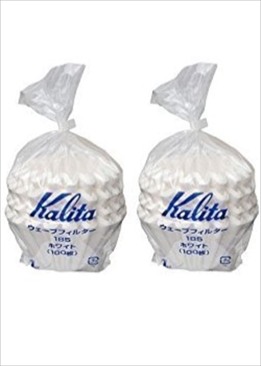 Kalita Twin Pack 22212 Wave Filters, 185, Pack of 200 Total, White (Japan Import)
