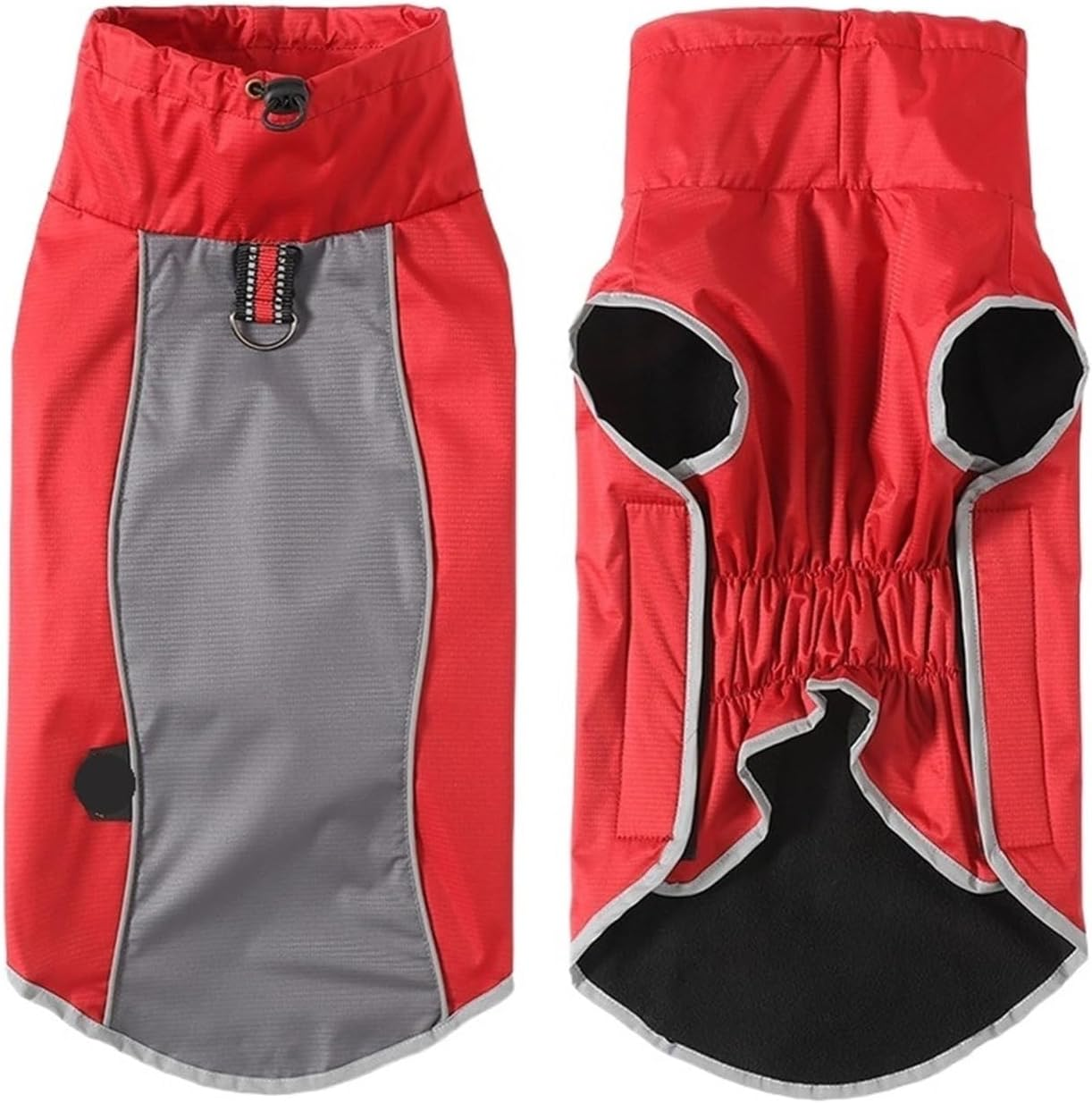 Dog Clothes Reflective Dog Clothes Dog Winter Coat Sport Vest Jackets Snowsuit Apparel Large Dogs Warm (Color : Red, Size : L)