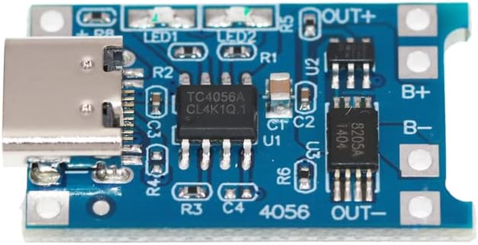 2X TP4056 1A Lithium Battery Charging Board Module 1A with Protection Type-C image number 1
