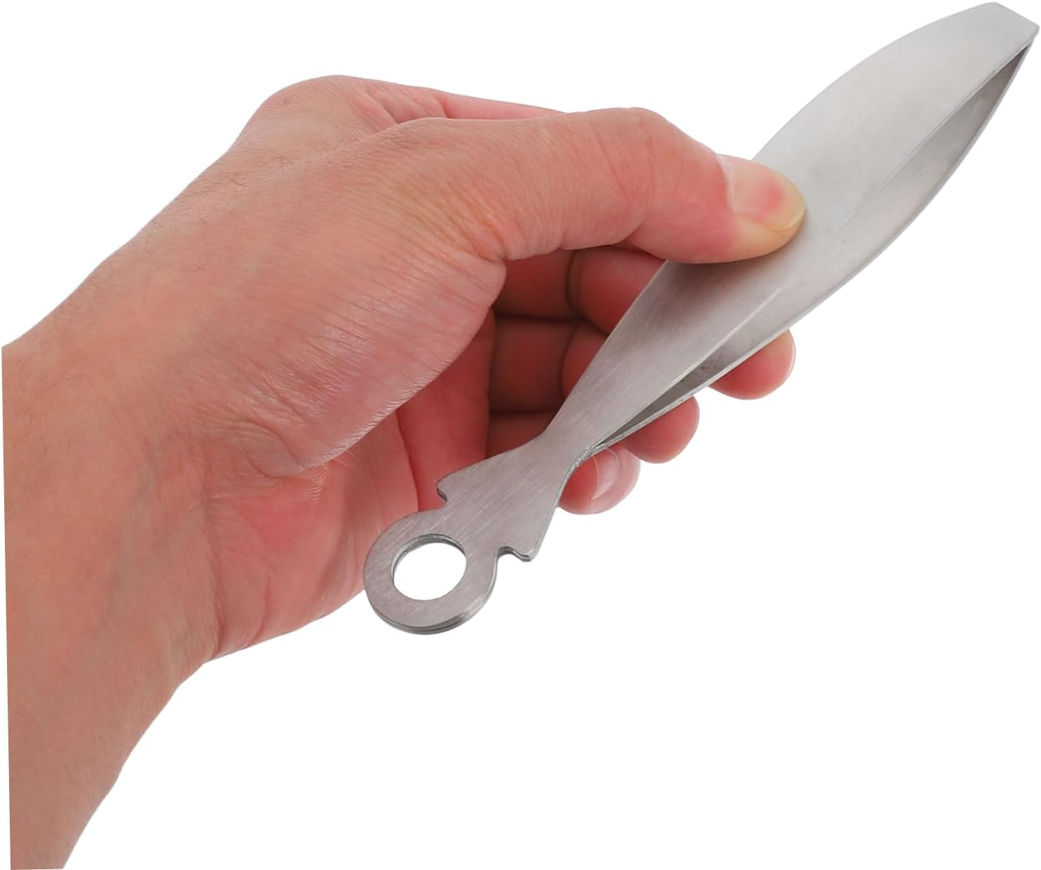 Stainless Steel Flat Tweezers for Chicken Hair Remover Fish Bone Clip Thread Hair Removal for Face image number 1