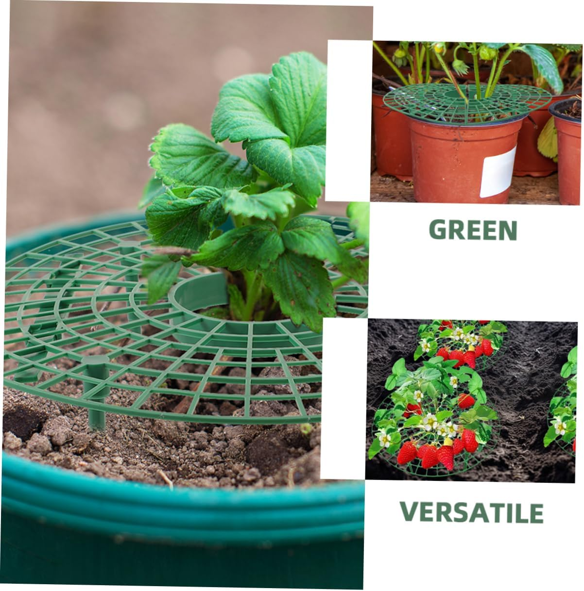 Yardwe 4Pcs Implantation Bracket Garden Hoop Plant Support Hoop Growing Supports for Strawberry Vegetables Plant Arch Climbing Frame Patio Supplies image number 4