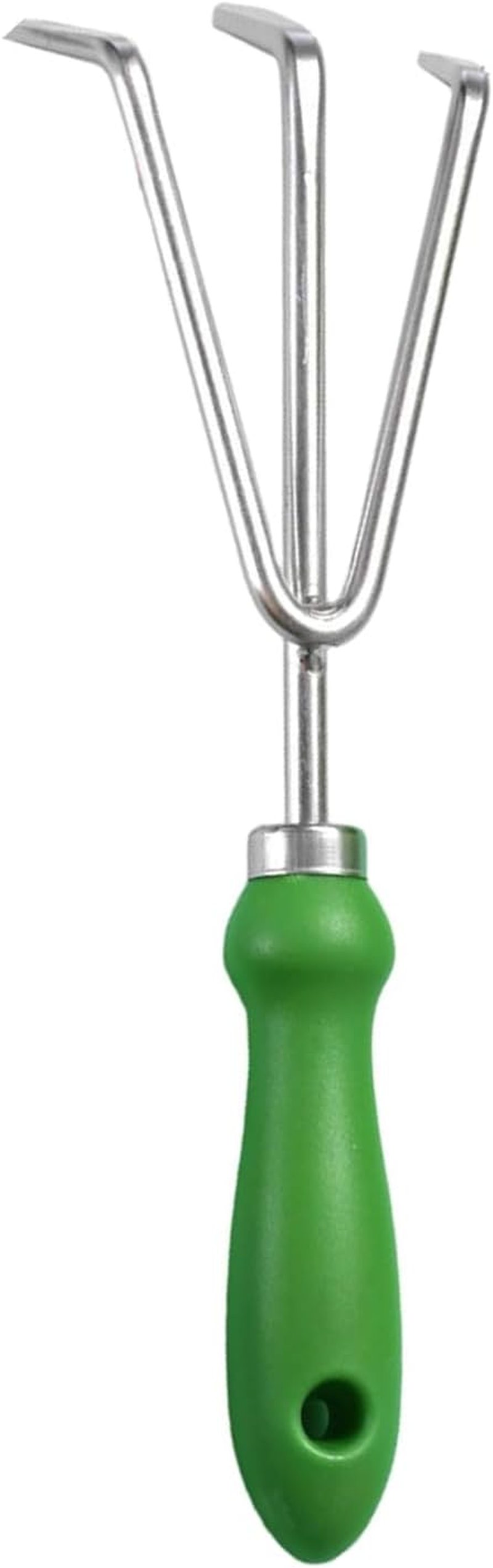 Fokmuaex 1Pcs 10.6X3.5 Inch Stainless Steel Hand Rake with Plastic Handle - Hanging Garden Tool for Gardening, Weeding, Transplanting & Digging image number 4