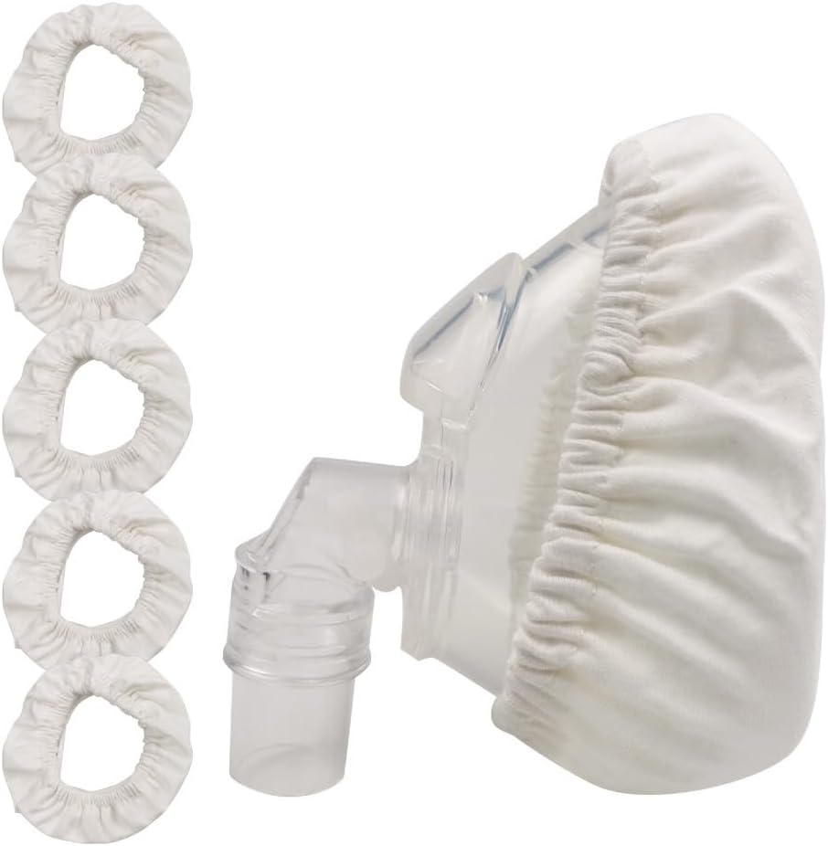 3X Reusable Fabric Comfort Covers to Reduce Air Leaks Ski for Cpap Mask Liners White - Pink X2 image number 7