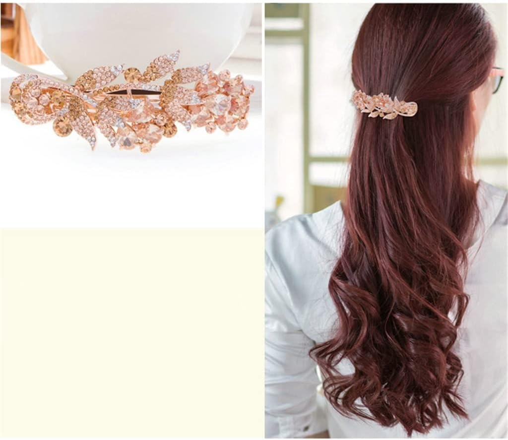 Hair Bobby Pins,Barrettes,Snap Clip,Hair Slides,Hair Accessories Imitation Crystal Hair Clip Spring Clip Top Clip Hair Head Accessories Hair Clip (Color : A, Size : 8.7Cm) (Color : B, Size : 8.7Cm)
