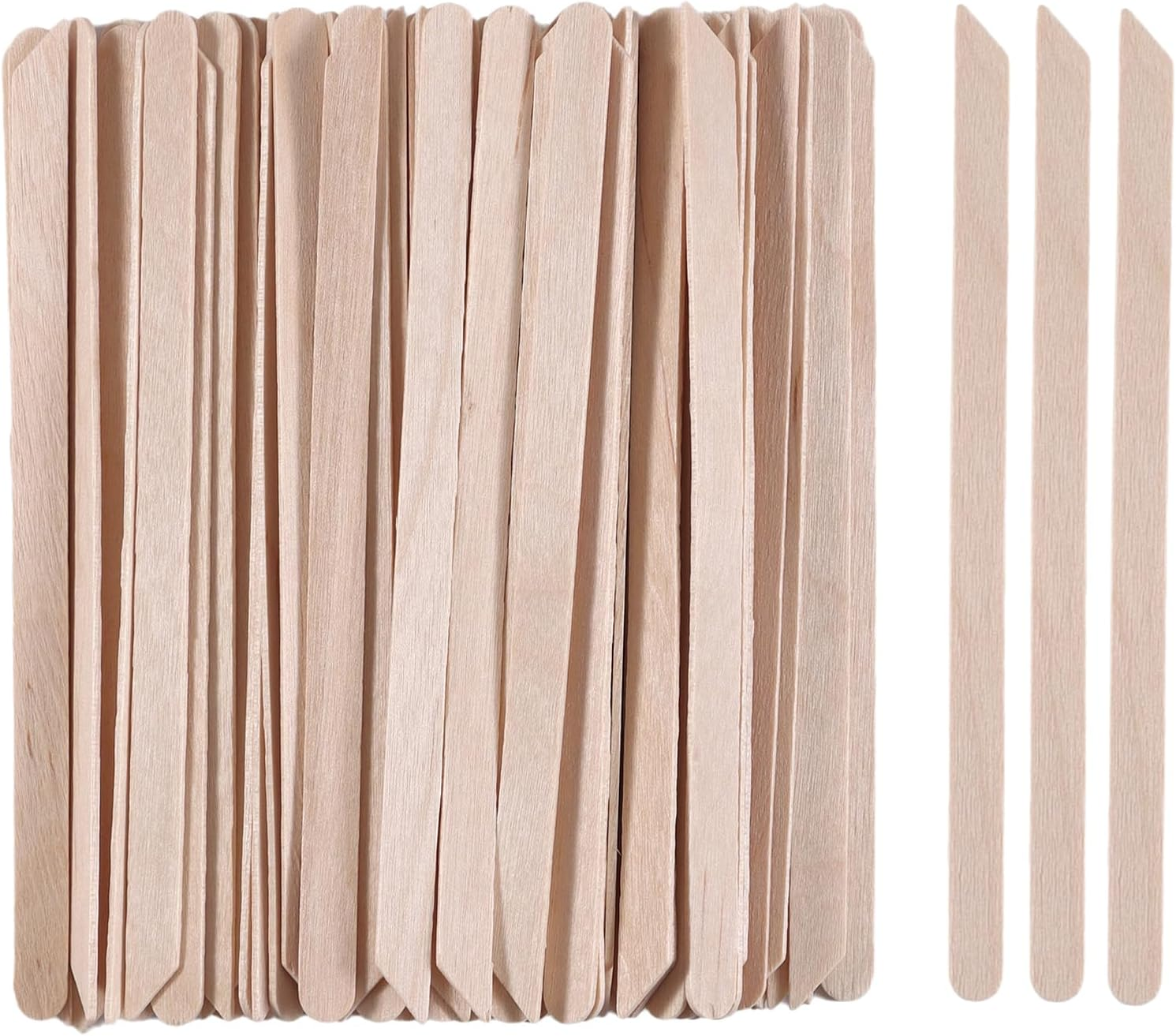 500/1000Pcs Small Wood Waxing Stick,Small Popsicle Sticks,Eyebrow Wax Sticks for Body Hair Removal Applicator,Paint Stirrer, Art Projects and Craft Wood Stick (500Pcs) image number 3