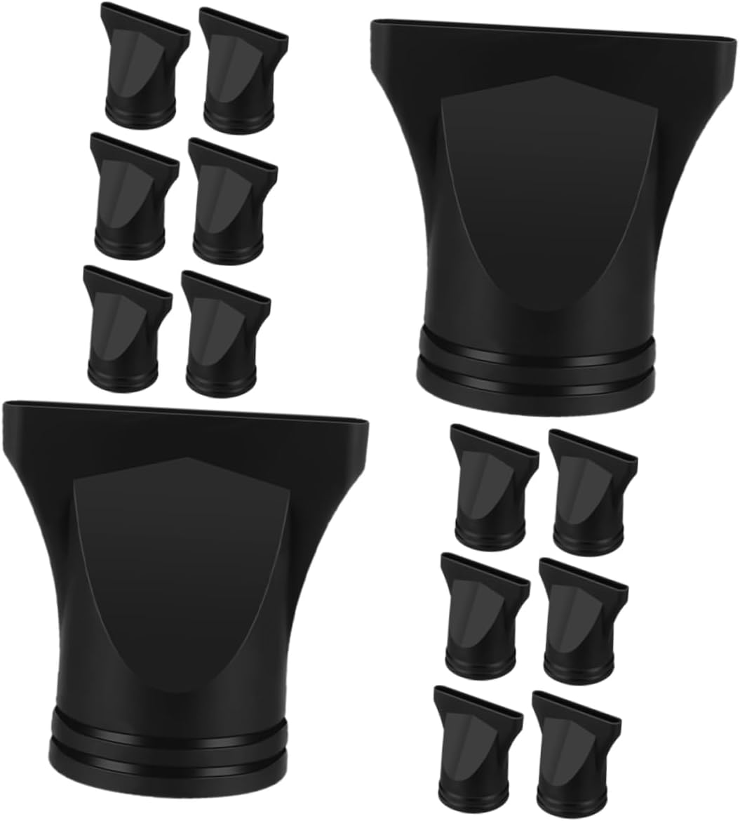 Didiseaon 15Pcs Hair Dryer Nozzle Attachments Durable Black Plastic Blow Dryer Diffuser Concentrator for Quick Drying Compatible with Nozzle Diameter for Professional Styling image number 4