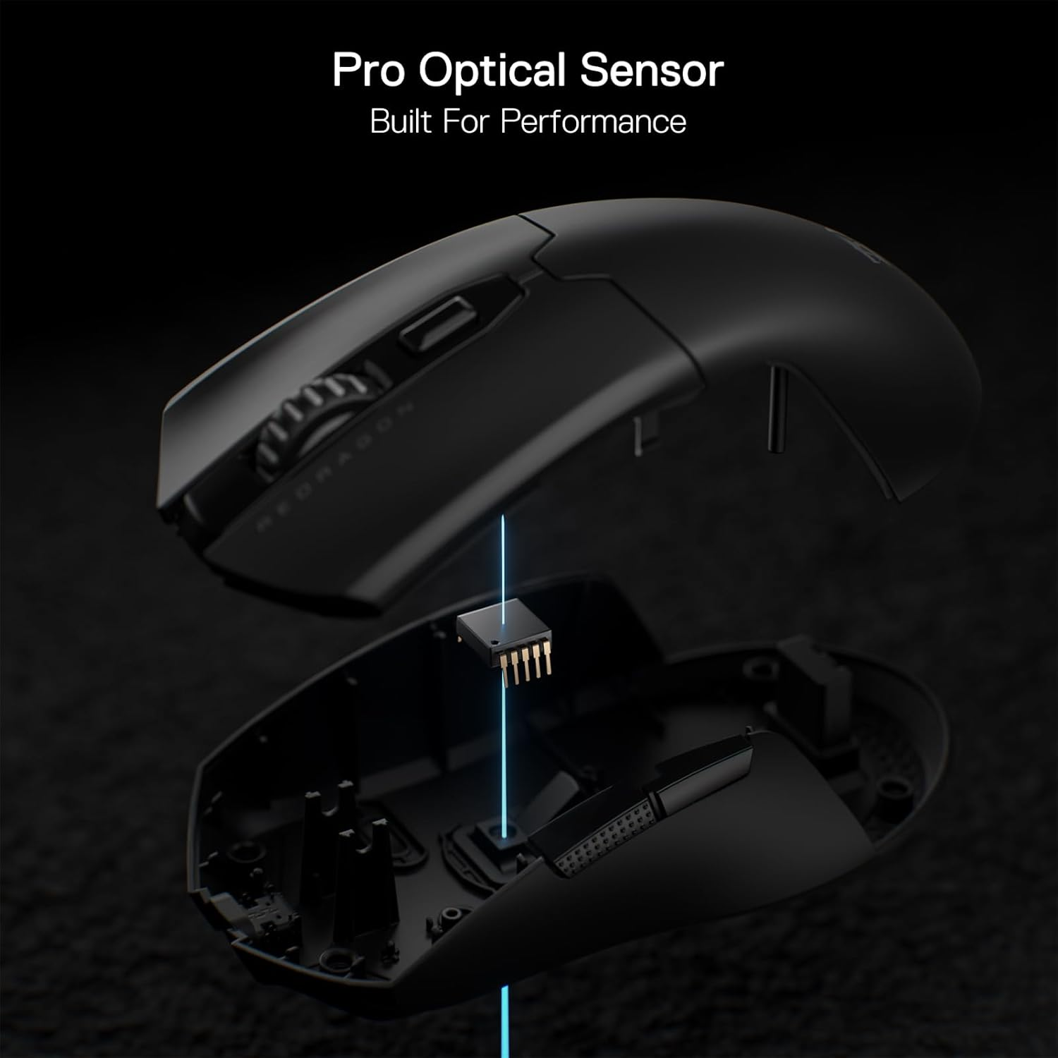 Redragon M995 Wireless Gaming Mouse, 26000 DPI Wired/Wireless Mouse with 3 Mode Connection, BT & 2.4G Wireless, 6 Macro Buttons, Durable Power Capacity for Pc/Mac/Laptop, Black image number 5