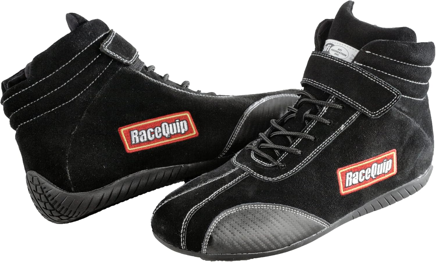Racequip Euro Carbon-L Series Black SFI 3.3/5 Racing Shoes, Black, 12 image number 1