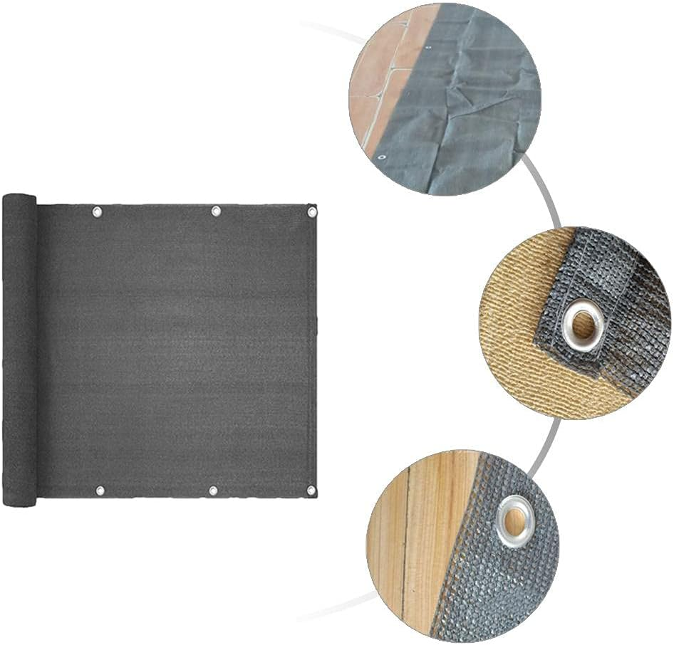 Balcony Privacy Screen, 35.4X196.8Ft Balcony Windscreen Weather-Resistant Shield Windscreen Cover, Mesh Sun Shade UV Protection for Balcony Porch Deck Terrace Patio Backyard Railing (Black) image number 3