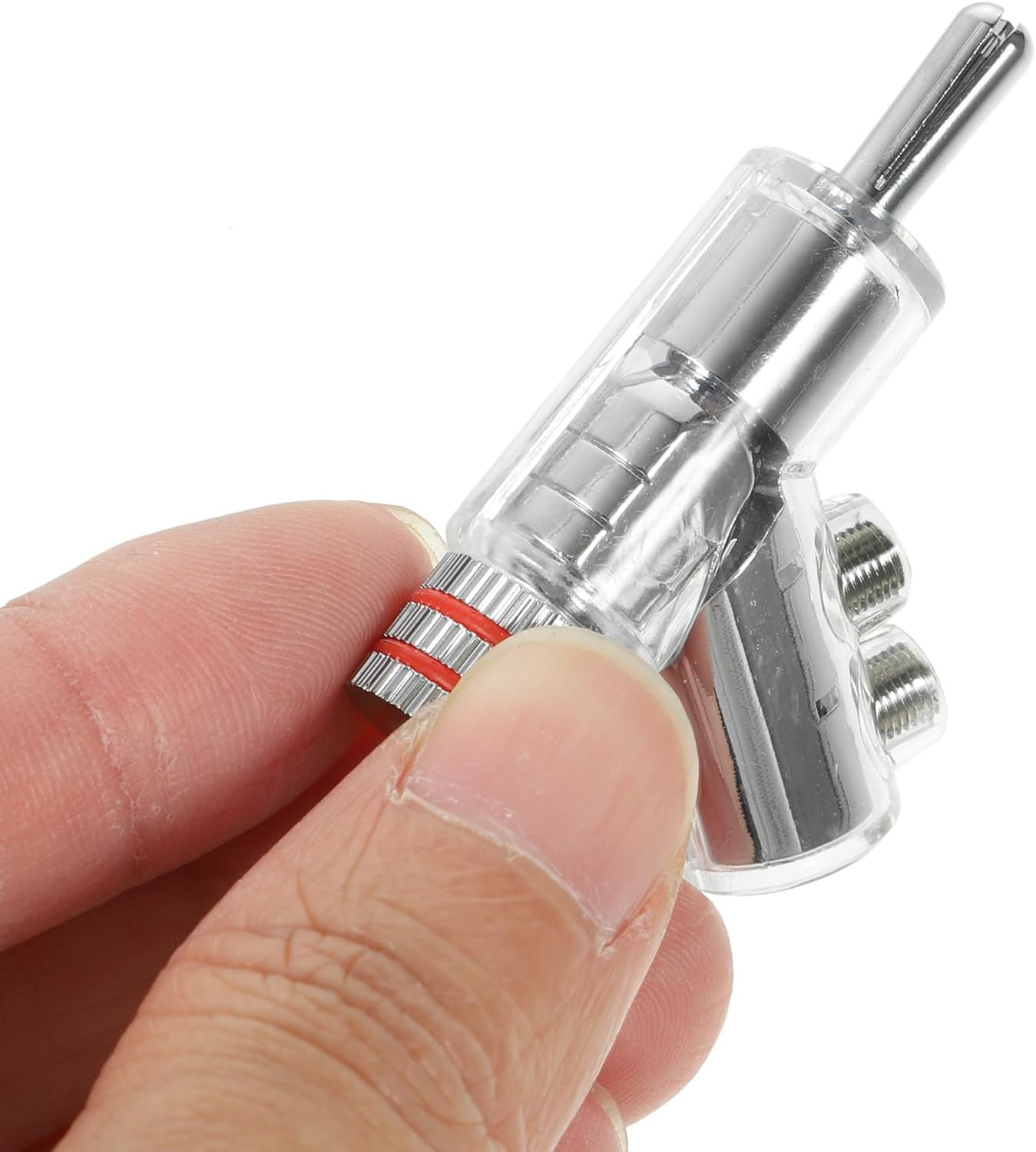 FUNNETOYU 2Pcs Right Angle Banana Plugs for Speaker Wire, Gold and Rhodium Plated Solderless Connectors Compatible with Amplifiers and Loudspeakers for Home Audio and Sound Systems