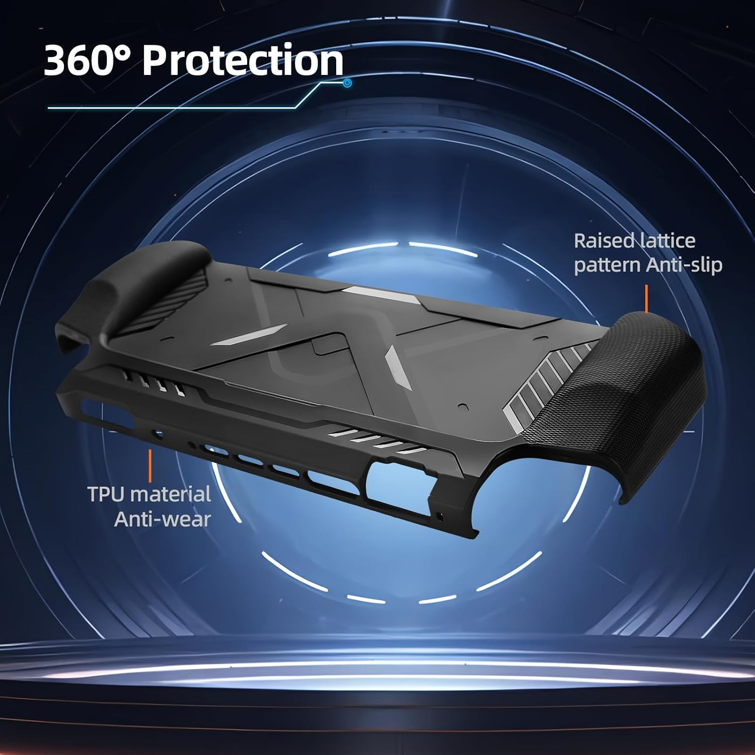 Protective Case for Switch 2 (2025), Shockproof TPU Soft Back Shell 360&deg; Protection, Anti-Scratch, Ergonomic Grip Design, Compatible with New Switch 2Nd Gen (Black) image number 2