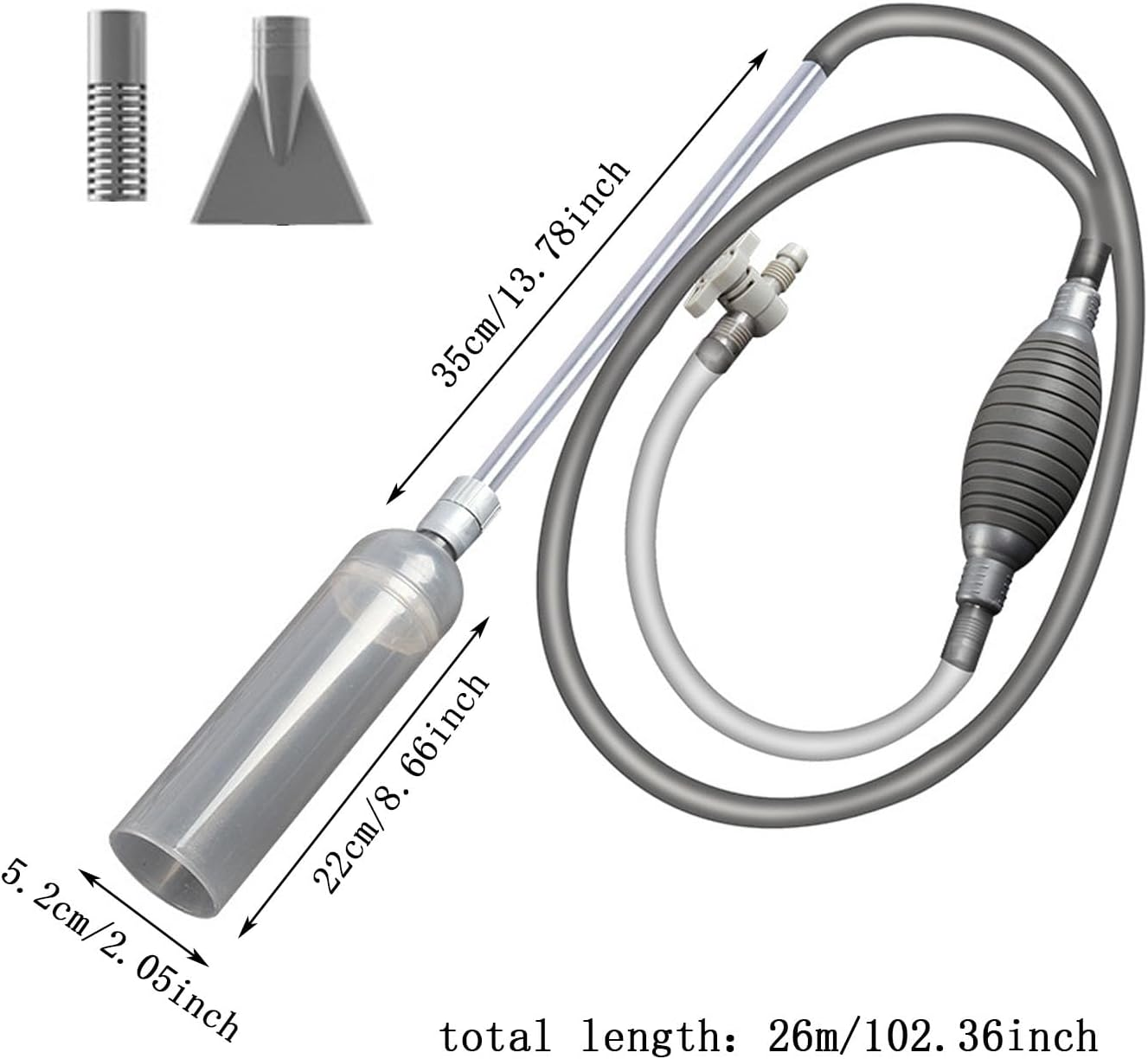 Shengsenfu Aquarium Gravel Cleaner Water Changer Vacuum for Fish Tank Cleaning Tools Siphon Universal Quick Pump Aquarium Water Changing Sand Cleaner for Aquarium Water Filter Fish Tank Cleaner (Blue) image number 6