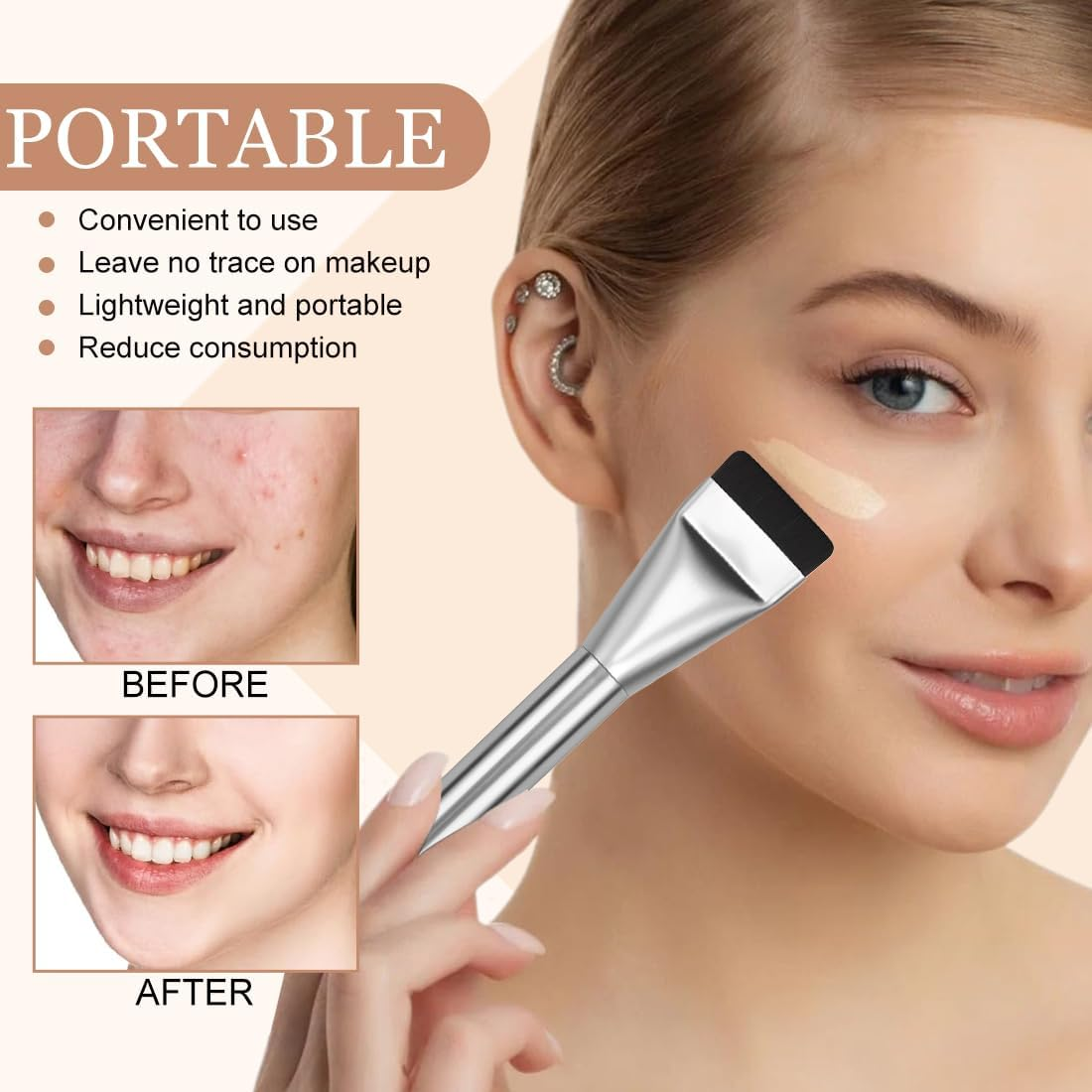 Pack of 3 Face Brush Fan Brush Face Mask Soft Makeup Mask Brushes for Face Masks, Eye Masks, Serum, Cleaning Mask or DIY Skin Care image number 3