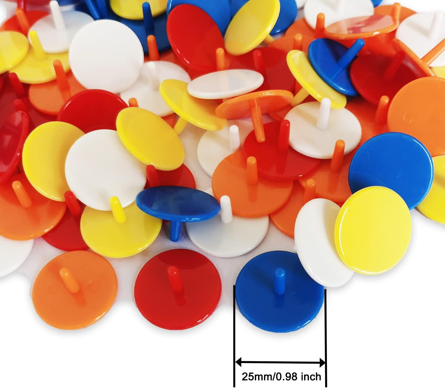 Golf Ball Markers 50 100 Pcs Plastic Position Ball Marker Quarter Size 0.94 Inch Flat Golf Ball Marker Mix Colour image number 6