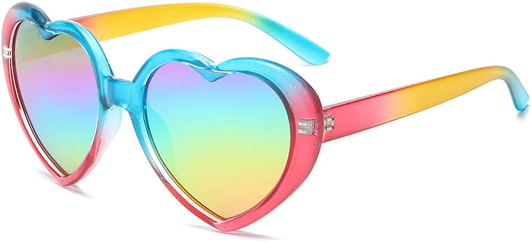 FADXIN Polarized Heart Shaped Sunglasses Oversized Vintage Fashion Love Eyeglasses Party Shopping Favors