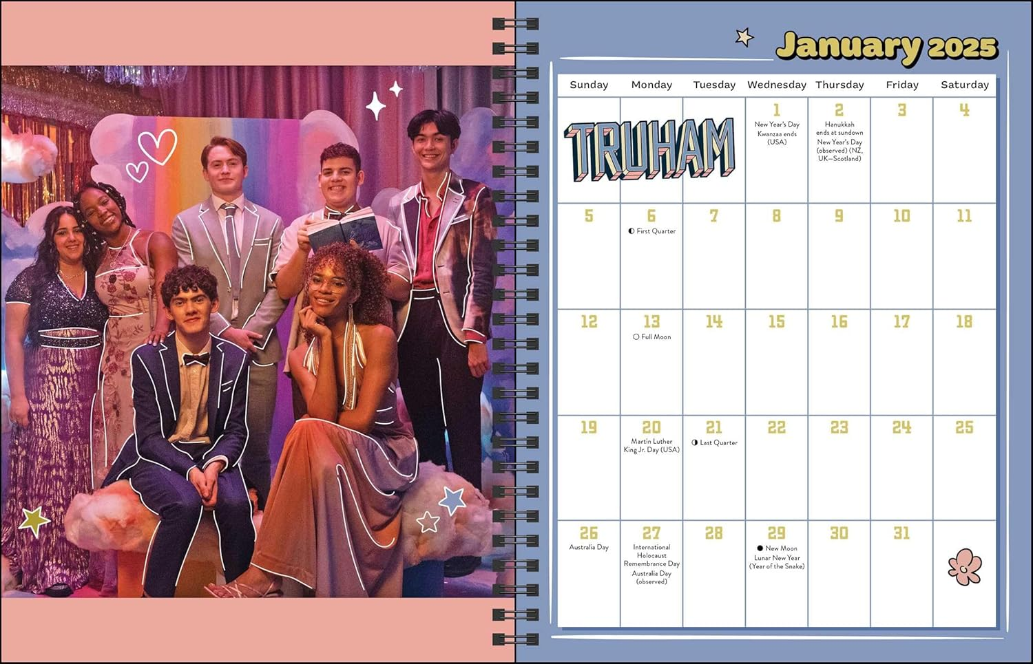 Heartstopper 16-Month 2024-2025 Weekly/Monthly Planner Calendar with Bonus Stick image number 6