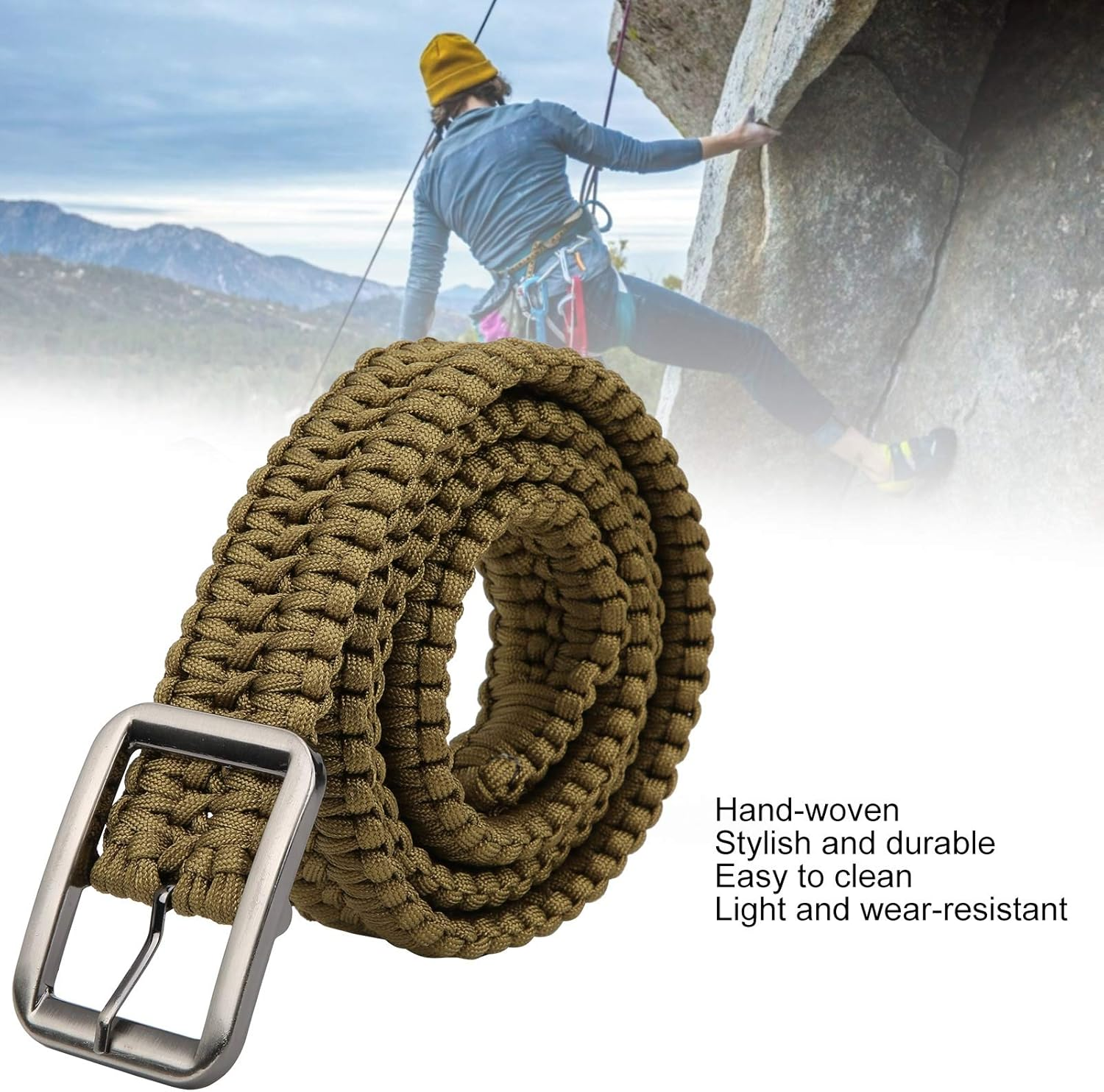 Adventure Belts, Umbrella Rope Belt, Anti‑Rust Hunting Use for Outdoor Camping Wilderness Survival(Olive Green) image number 2