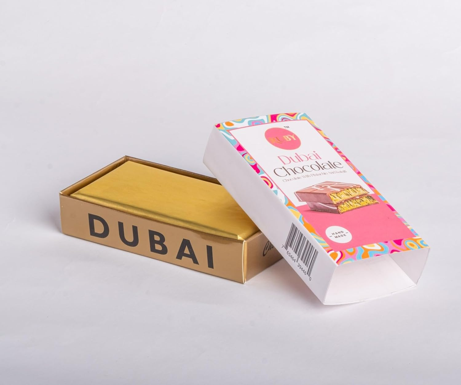 Dubai Chocolate -Ruby- Premium, Handcrafted Pistachio and Kadaifi, 87G
