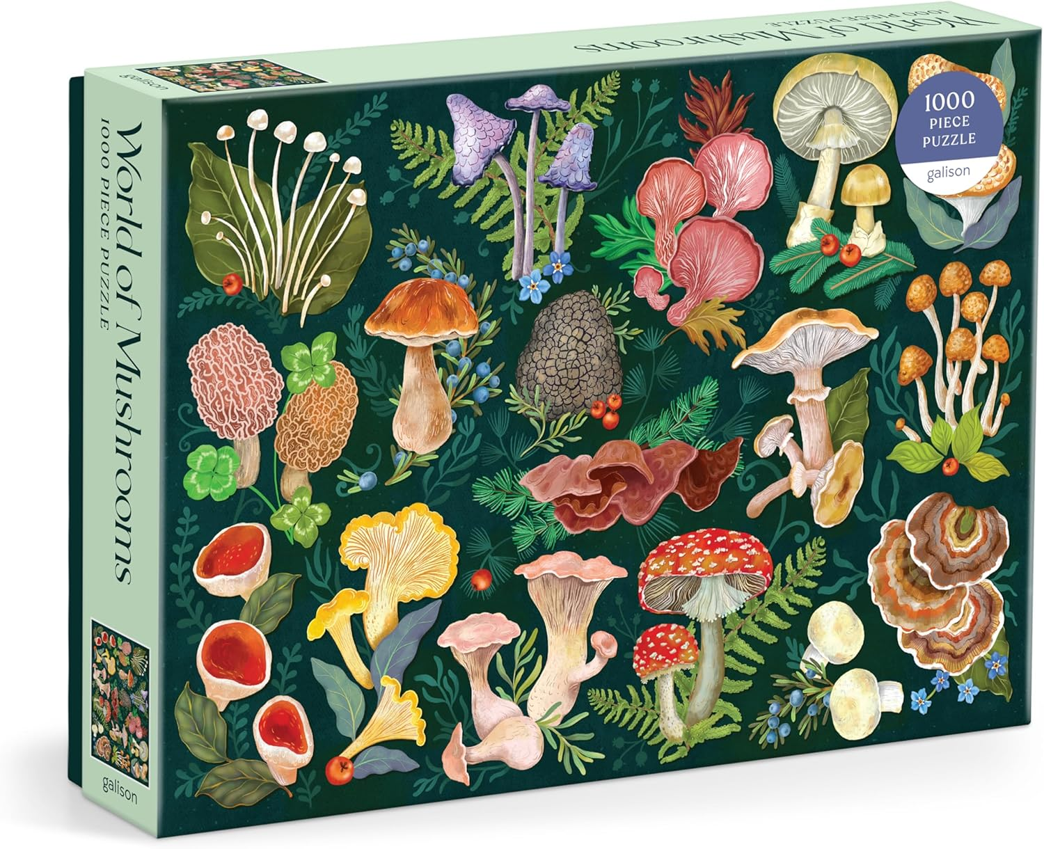 Galison 9780735382268 World of Mushrooms Puzzle (1000-Pieces) image number 2
