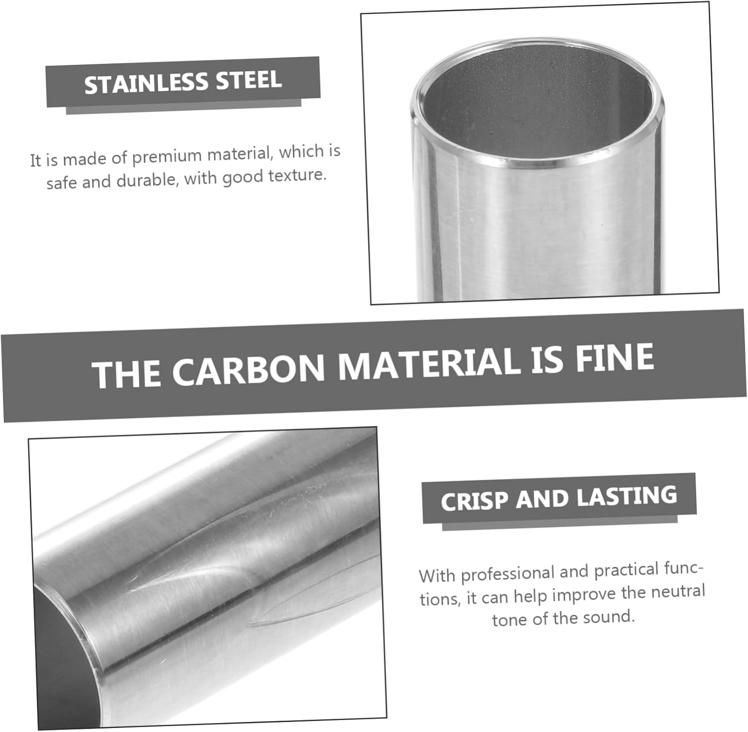 UPKOCH 2Pcs Guitar Slide Professional Standard Firm for Acoustic Electric Guitars Enhanced Tone image number 5