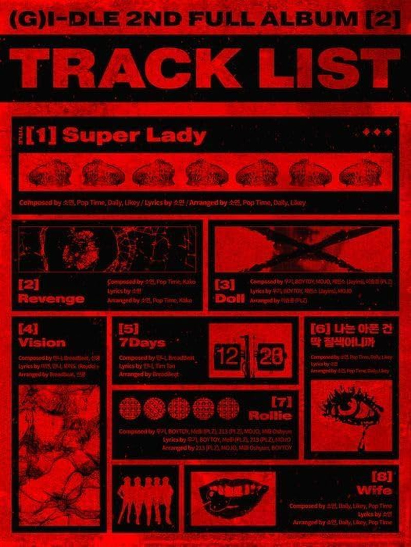(G) I-DLE 2 Two 2Nd Album Contents+Photocard+Tracking Sealed GIDLE GI-DLE (Jewel YUQI Version) image number 4