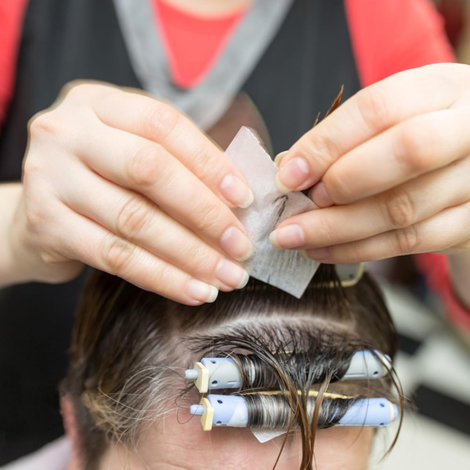 90Pcs Perm Papers, Disposable Hair Perm Tissue Good Toughness High Temperature Resistance, Hair Curling Paper for Both Cold and Hot Perms (11.5 X 6.5Cm)