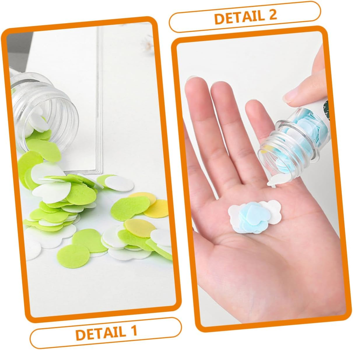 Kisangel Portable Soap Tablets for Camping Soap Sheets for Hand Cleaning in Bottles for Travel image number 5
