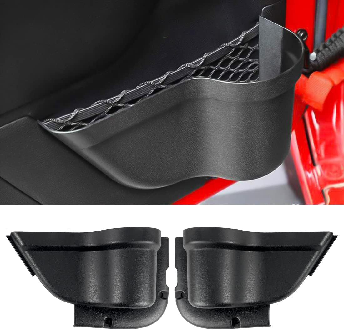 Front Door Side Insert Storage Pockets Box, Driver Passenger Tray Organizer for 2011-2018 Jeep Wrangler JK JKU 2/4 Door, Interior Expansion Accessories image number 2