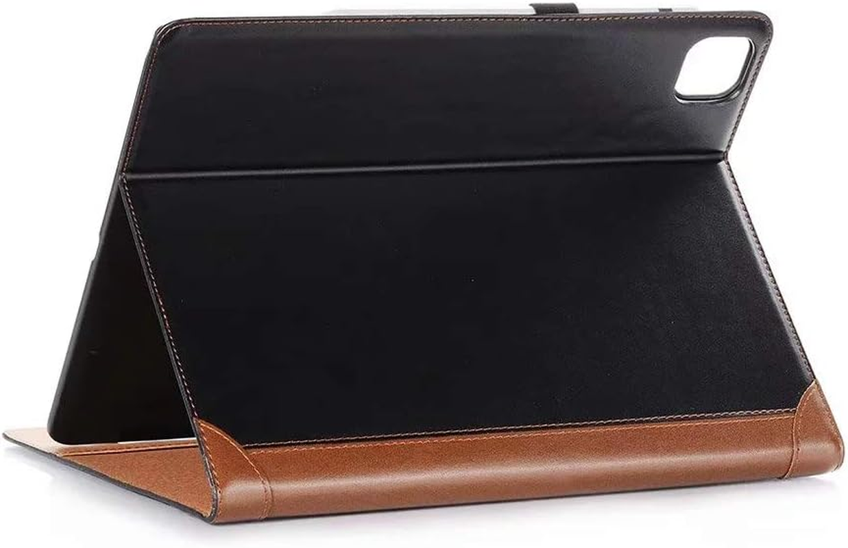 Ipad Air (13'') M3-2025 M2-2024 Case, Ipad Pro-3 4 5 6 (12.9'') Case with Pen Holder, Dmaos Business Vintage Book Synthetic Leather Stand Folio Smart Cover - Black image number 6