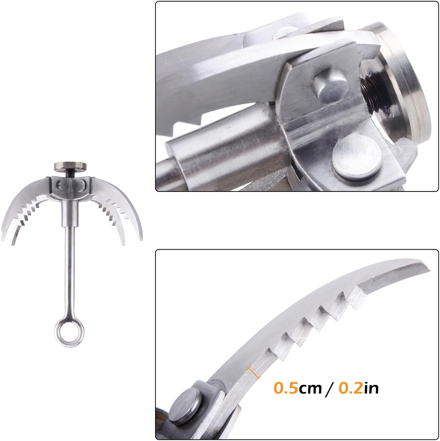 TRIWONDER Grappling Hook Gravity Rock Climbing Hooks Folding Claws Stainless Steel Anchor for Climbing, Hiking, Tree Limb Removal image number 1