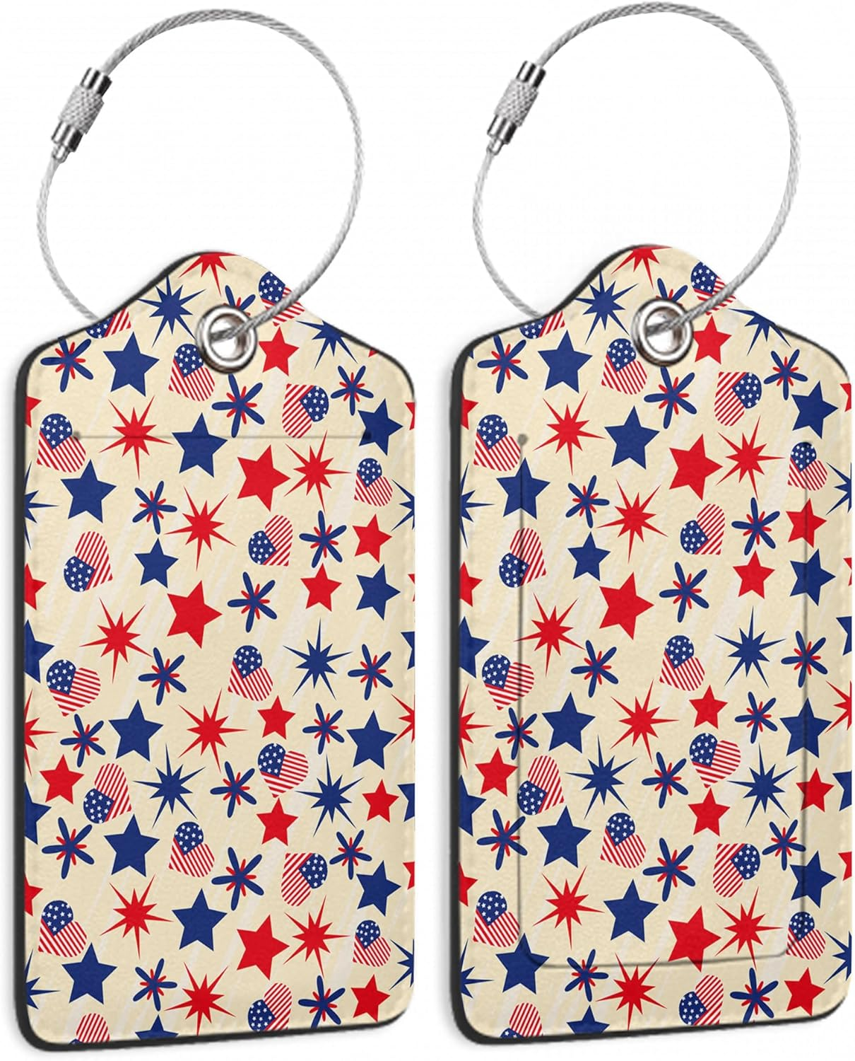 SKYDAWNY 2 Pack Leather Luggage Tags for Suitcase,Blue Dragon Water Glowing Travel Cruise Baggage Tag for Women Men Luggages Bag with Privacy Cover Name ID Label Stainless Steel Loop